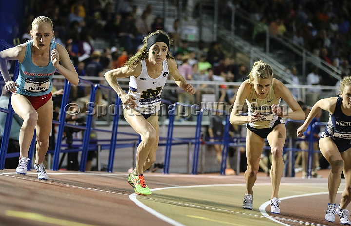 2016NCAAIndoorsSat-0110.JPG - Molly Seidel of Notre Dame (center) won the womens 3,000m in 8:57.86 during the NCAA Indoor Track & Field Championships Saturday, March 12, 2016, in Birmingham, Ala. (Spencer Allen/IOS via AP Images)